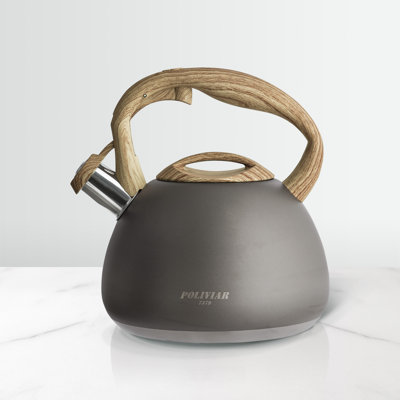 POLIVIAR 7379 2.7 qt. Stainless Steel Whistling Stovetop Kettle POLIVIAR 7379 Color: Gray