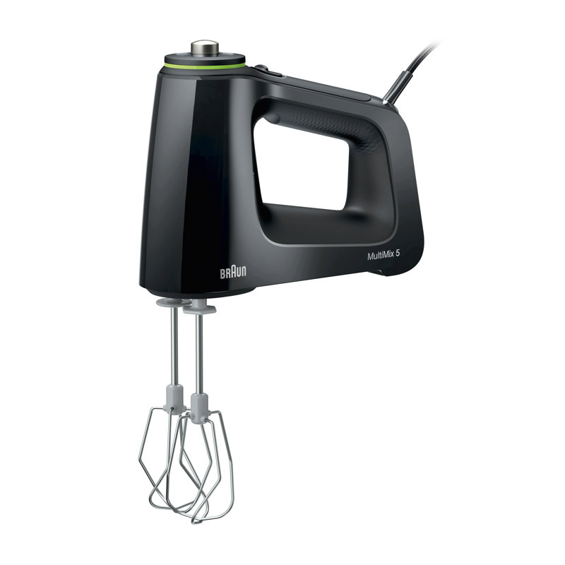 Braun Multimix Hm5100 Hand Mixer In Black With Multiwhisks And Dough Hooks 350 Watts 9 Speeds Reviews Wayfair