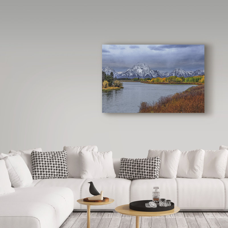Trademark Art Oxbow Bend Fall Photographic Print On Wrapped Canvas Wayfair