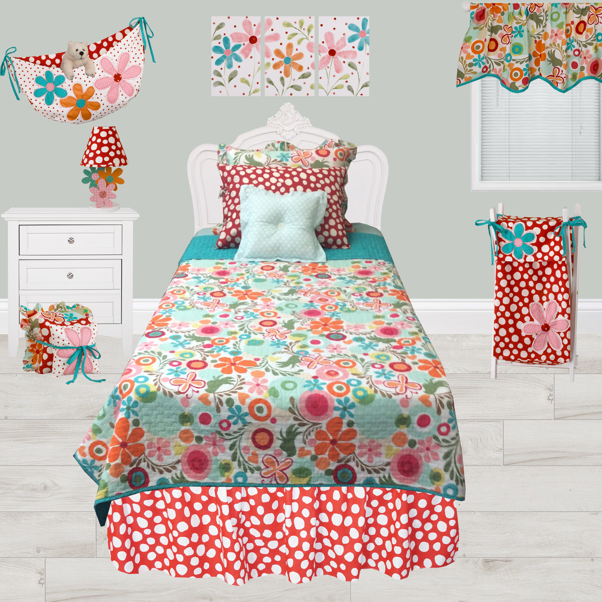 Harriet Bee Swinney 100 Cotton 2 Piece Twin Reversible Quilt Set Wayfair