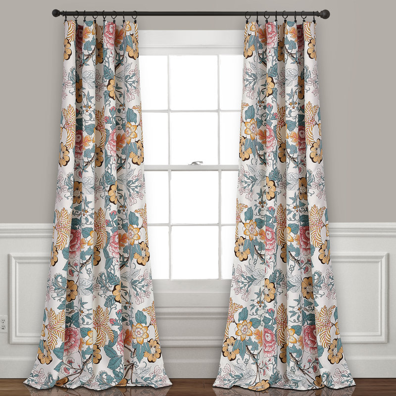 Red Barrel Studio Dellaposta Floral Room Darkening Thermal Rod Pocket Curtain Panels Reviews Wayfair Ca