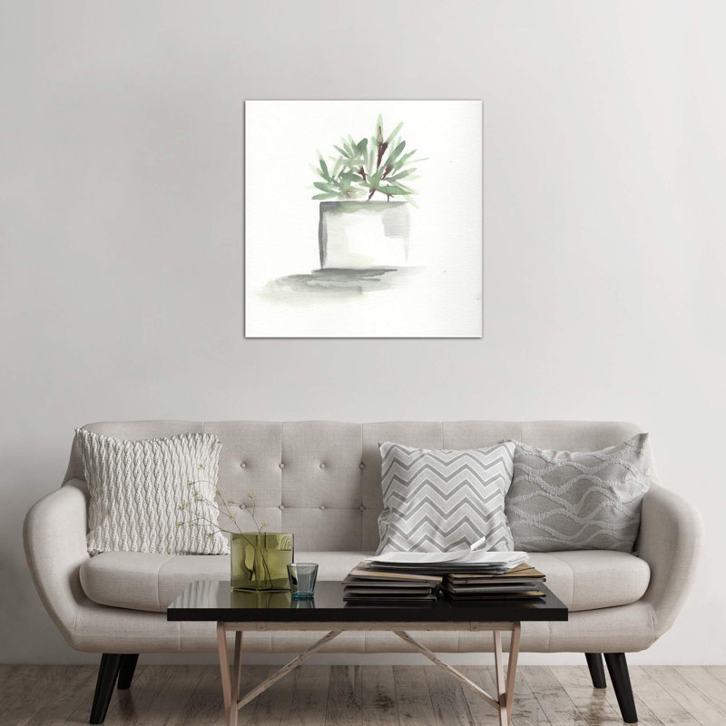 East Urban Home Watercolor Cactus Still Life Iv Painting Wayfair