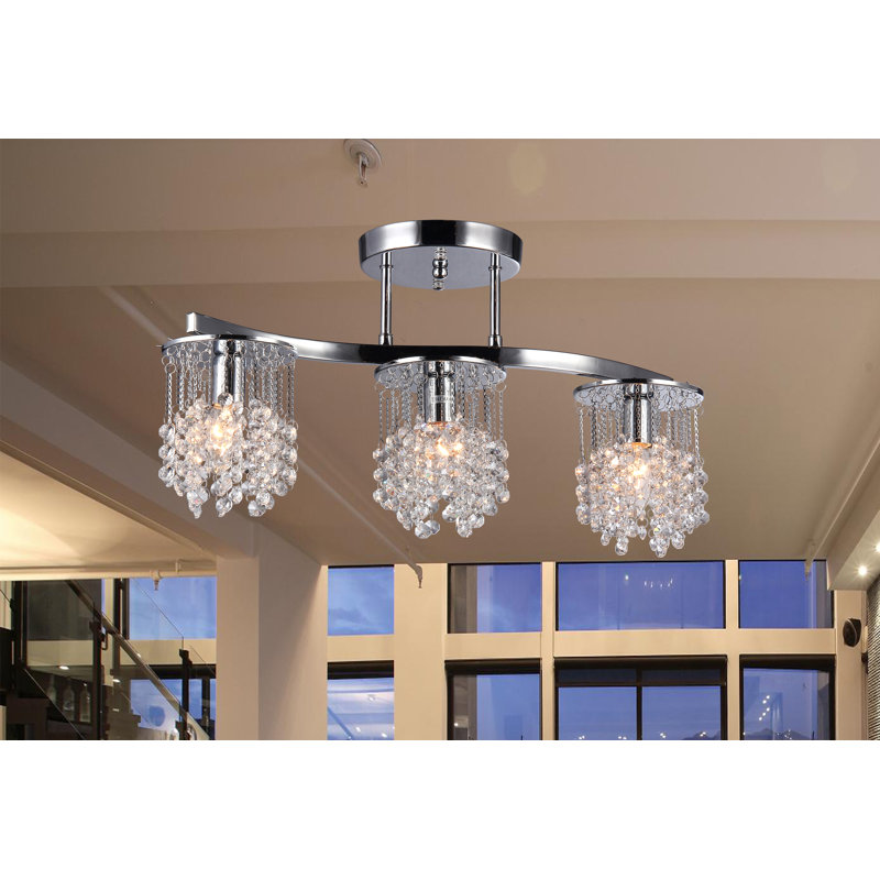 Mercer41 Carson 3-Light Kitchen Island Linear Pendant ...