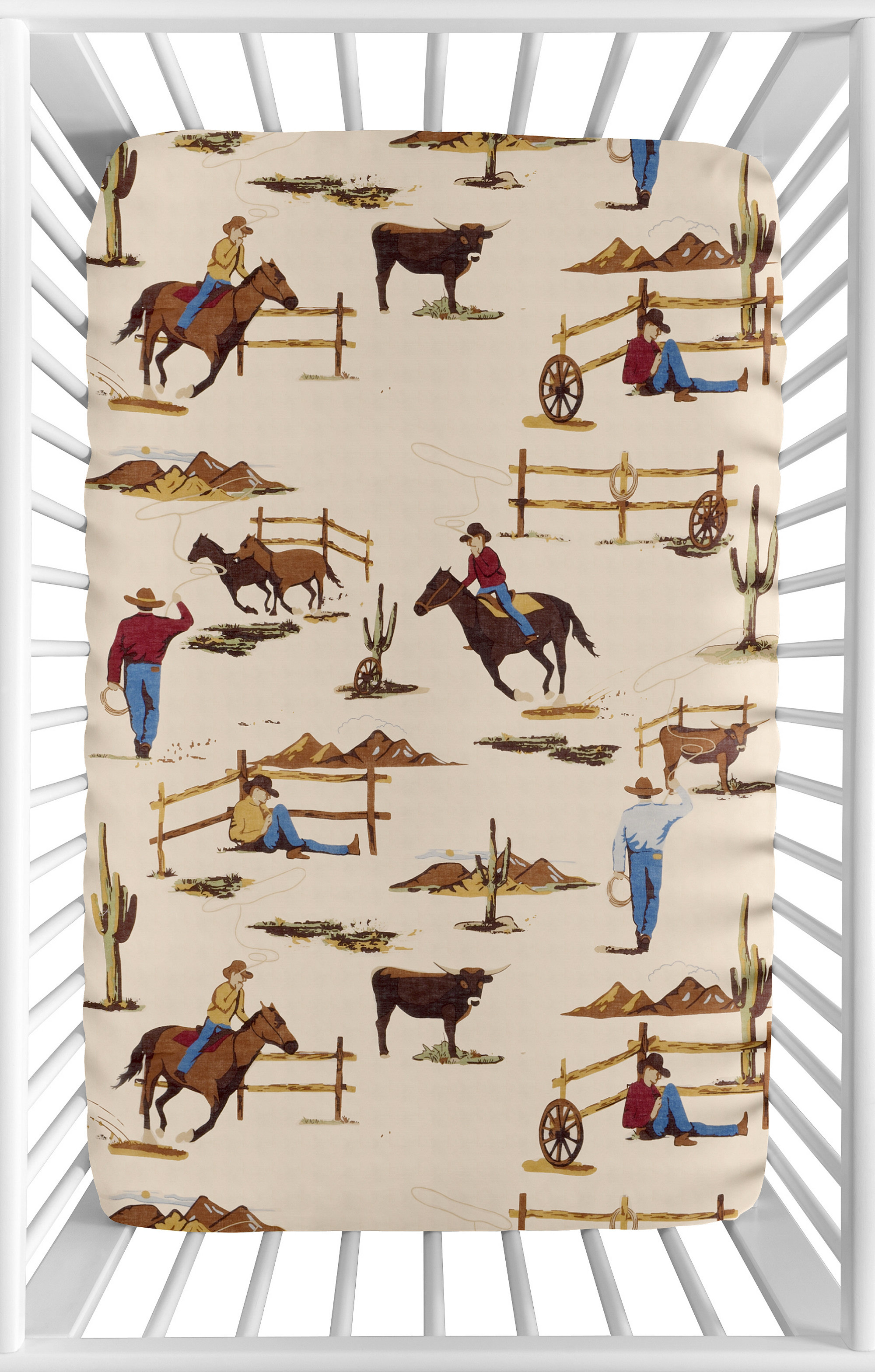wild west crib bedding