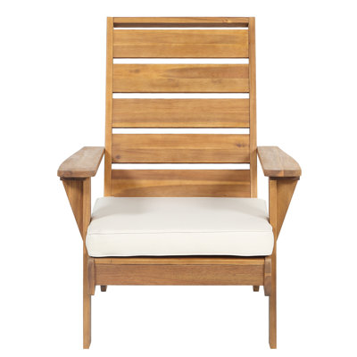 Highland Dunes Belle Patio Chair With Cushions Frame Color Brown