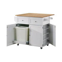 Wayfair | Trash Bin Compartment Kitchen Islands & Carts You ...