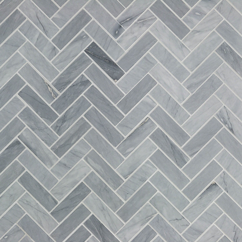 Ivy Hill Tile Stowe Herringbone 1 X 3 Marble Mosaic In Gray Ivy Hill Tile Stowe Herringbone 1 X 3