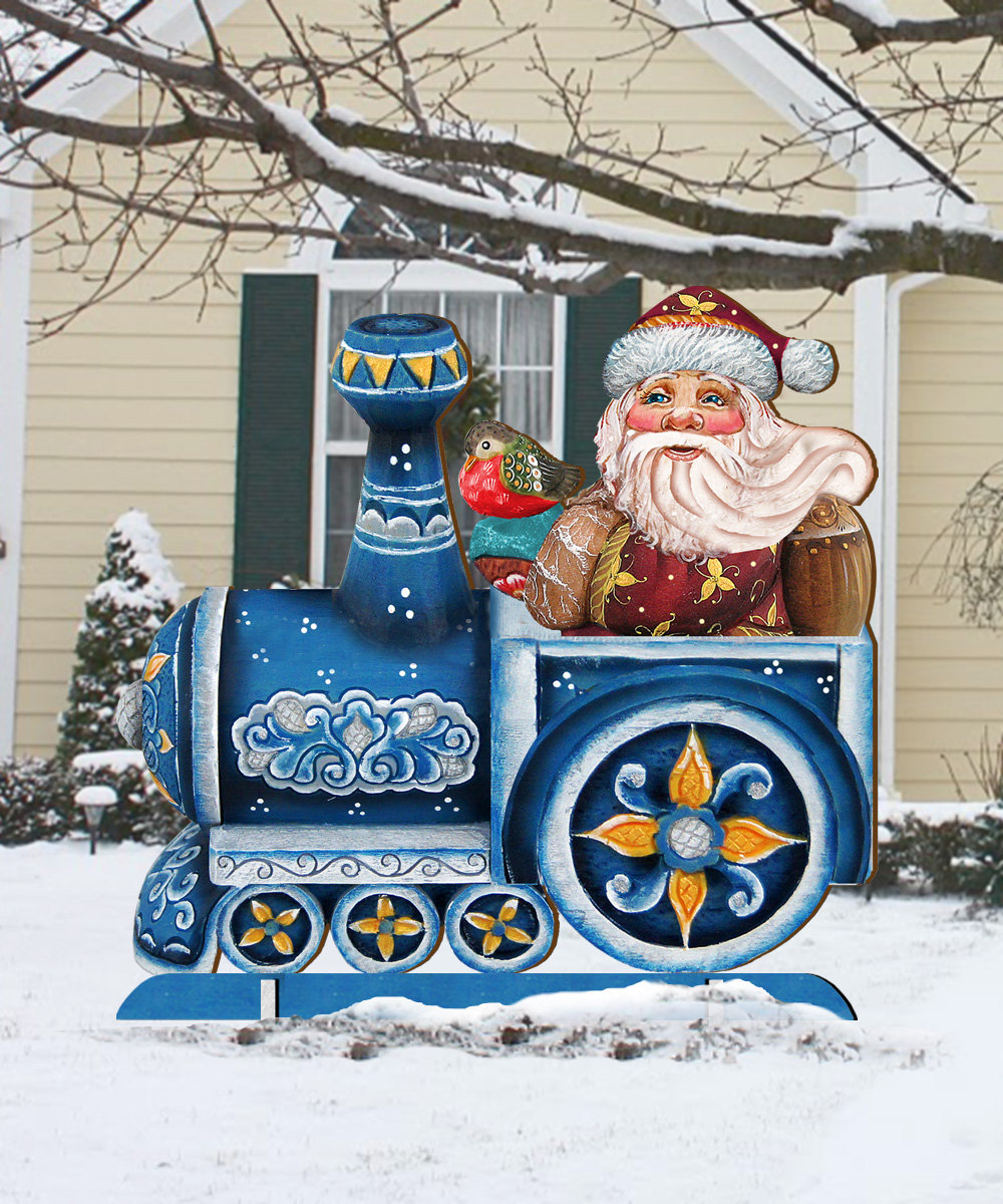 The Holiday Aisle Train Ride Santa Lawn Art Wayfair