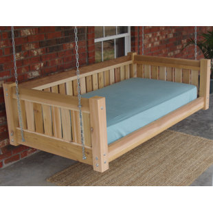Teague Cedar Victorian Style Hanging Daybed Swing Teague Cedar Victorian Style Hanging Daybed Swing