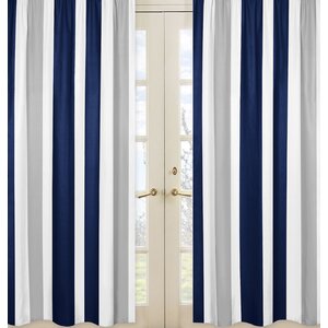 Stripe Striped Semi-Sheer Rod pocket Curtain Panels (Set of 2)