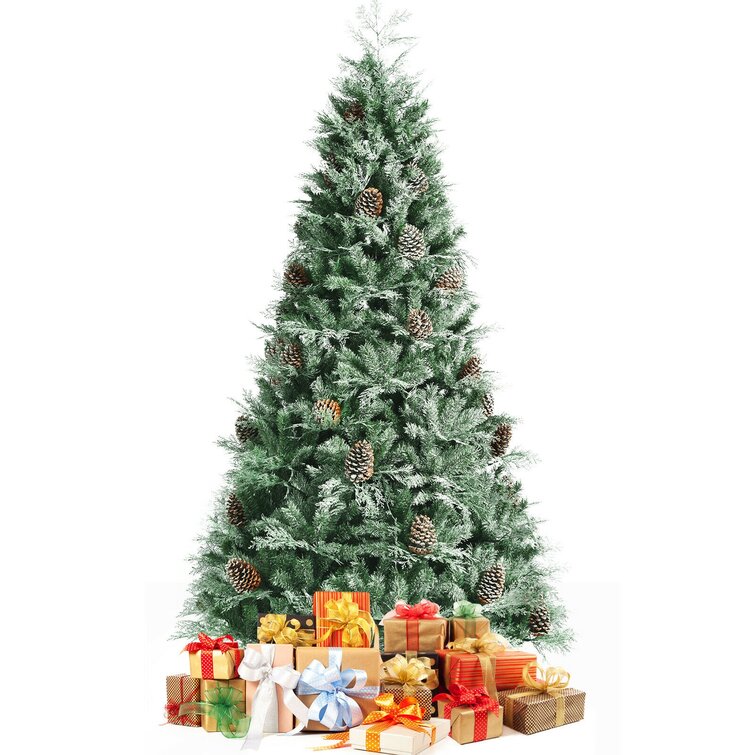 6FT Unlit Artificial Christmas Tree with Stand Indoor Outdoor Xmas PVC 