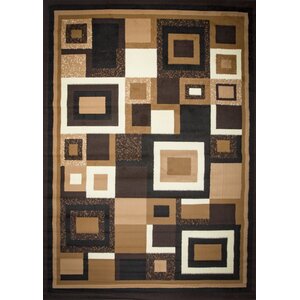 Enedina Quadrilateral Brown/Black/Beige Area Rug