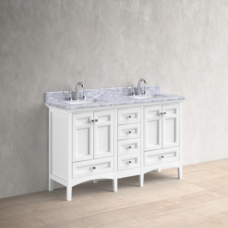 Luz 60" Double Sink Bathroom Vanity Set & Reviews | Birch Lane