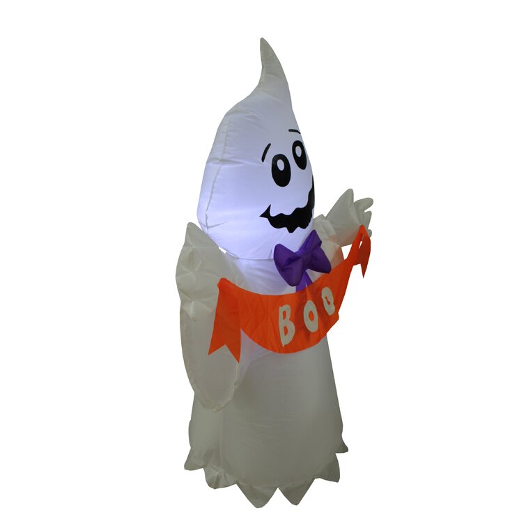 The Holiday Aisle® Halloween Ghost Inflatable with BOO Sign & Reviews ...