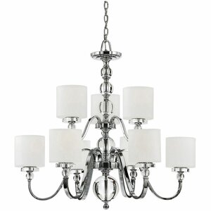 Christena 9-Light Shaded Chandelier