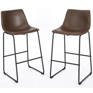 Modern Barstools Counter Stools Allmodern Liara 24 Bar Stool Set Of 2