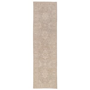 Vegetable Dye Hand-Knotted Beige/Ivory Area Rug