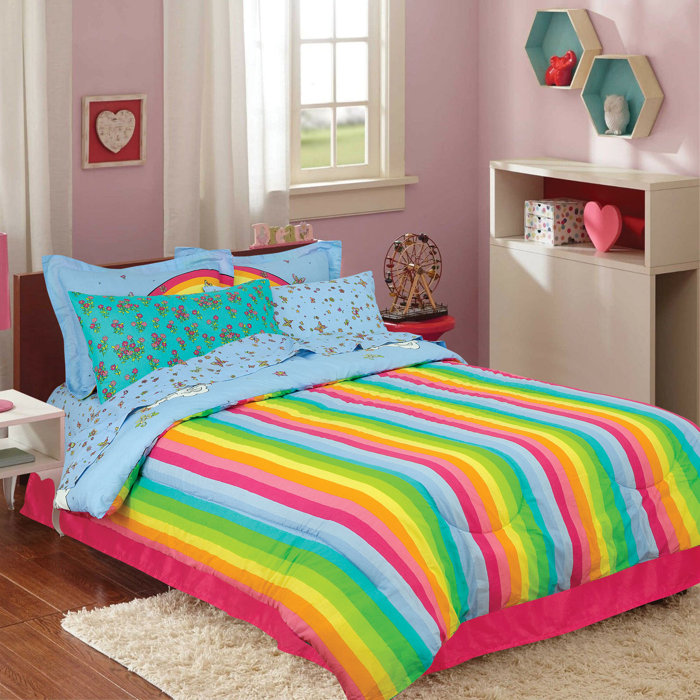 Zoomie Kids Fordham Unicorn Reversible Comforter Set Reviews