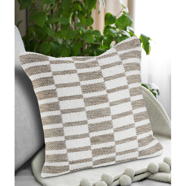 Charlton Home Noblitt Geometric Square Cotton Pillow Cover Insert Reviews Wayfair