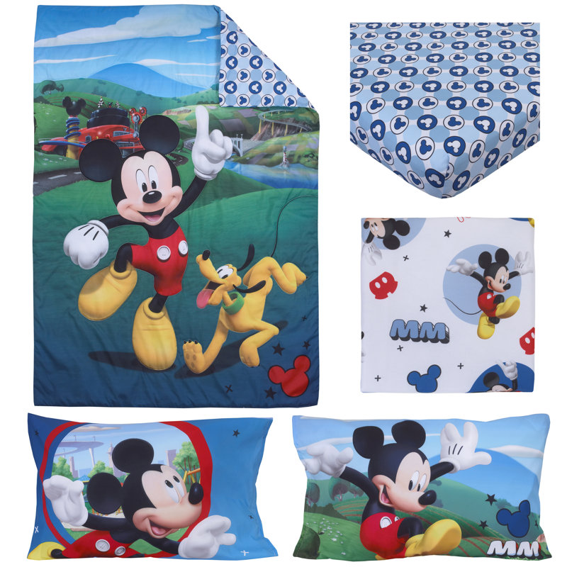 Disney Mickey Mouse Playhouse 4 Piece Toddler Bedding Set