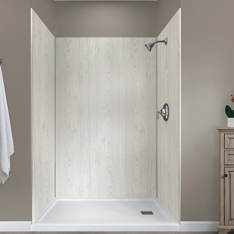 Hazelwood Home Jetcoat 78 X 48 X 34 Five Panel Shower Wall Reviews Wayfair
