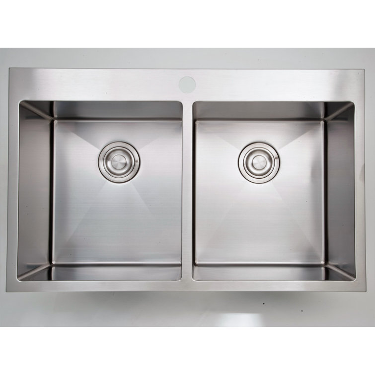 American Imaginations 32 X 20 Double Basin Drop In Kitchen Sink Wayfair