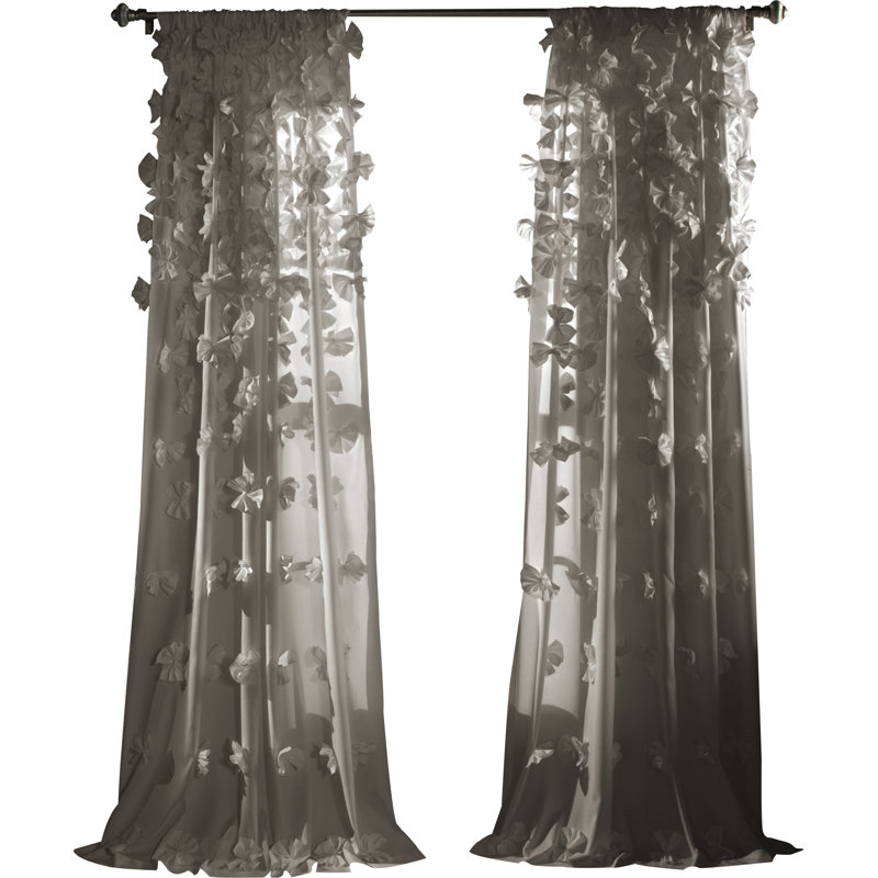 Ophelia Co Clarkstown Semi Sheer Rod Pocket Single Curtain Panel Reviews Wayfair