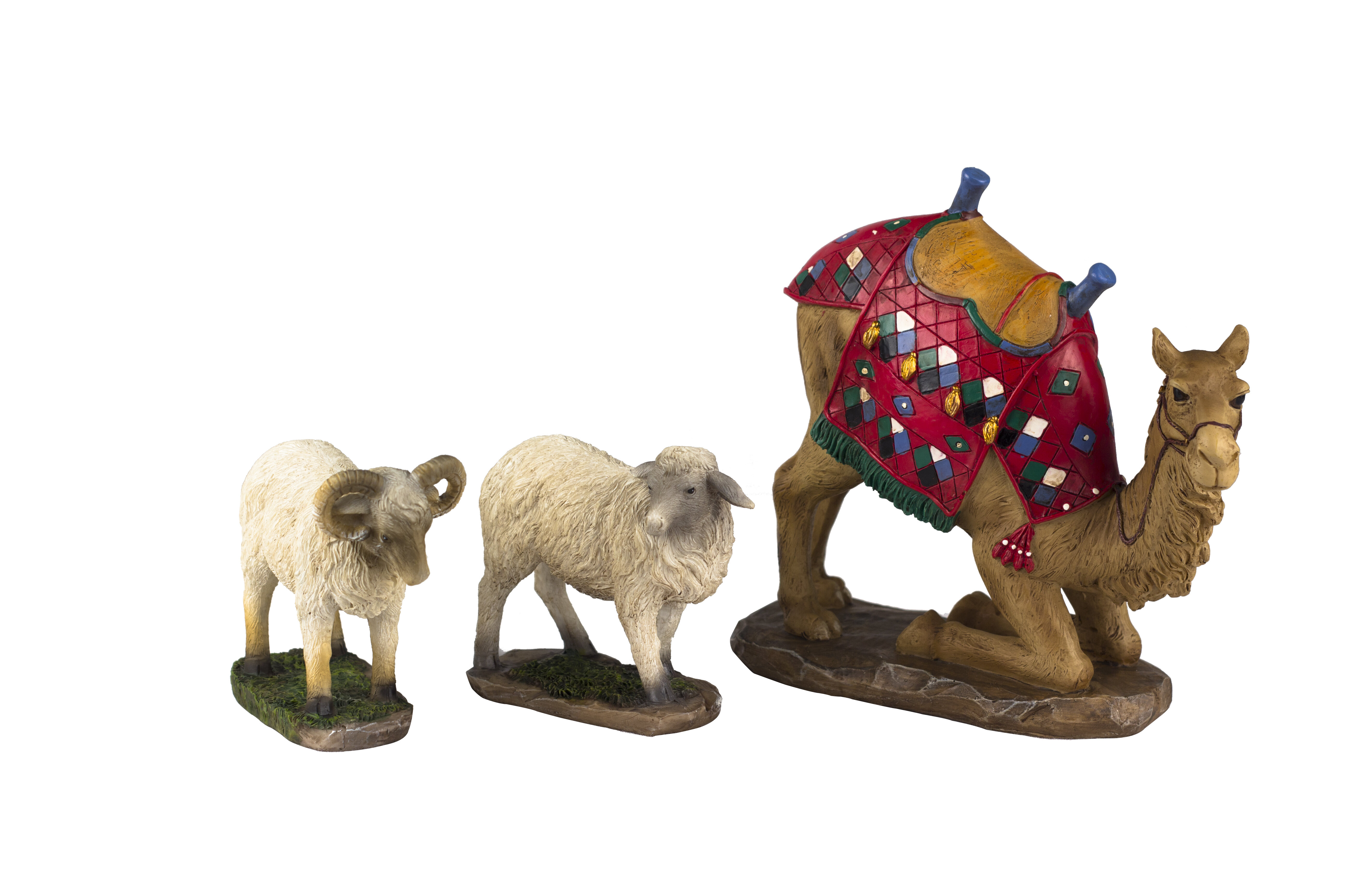 The Holiday Aisle® 3 Piece Camel and Awassi Sheep Nativity Scene Set |  Wayfair