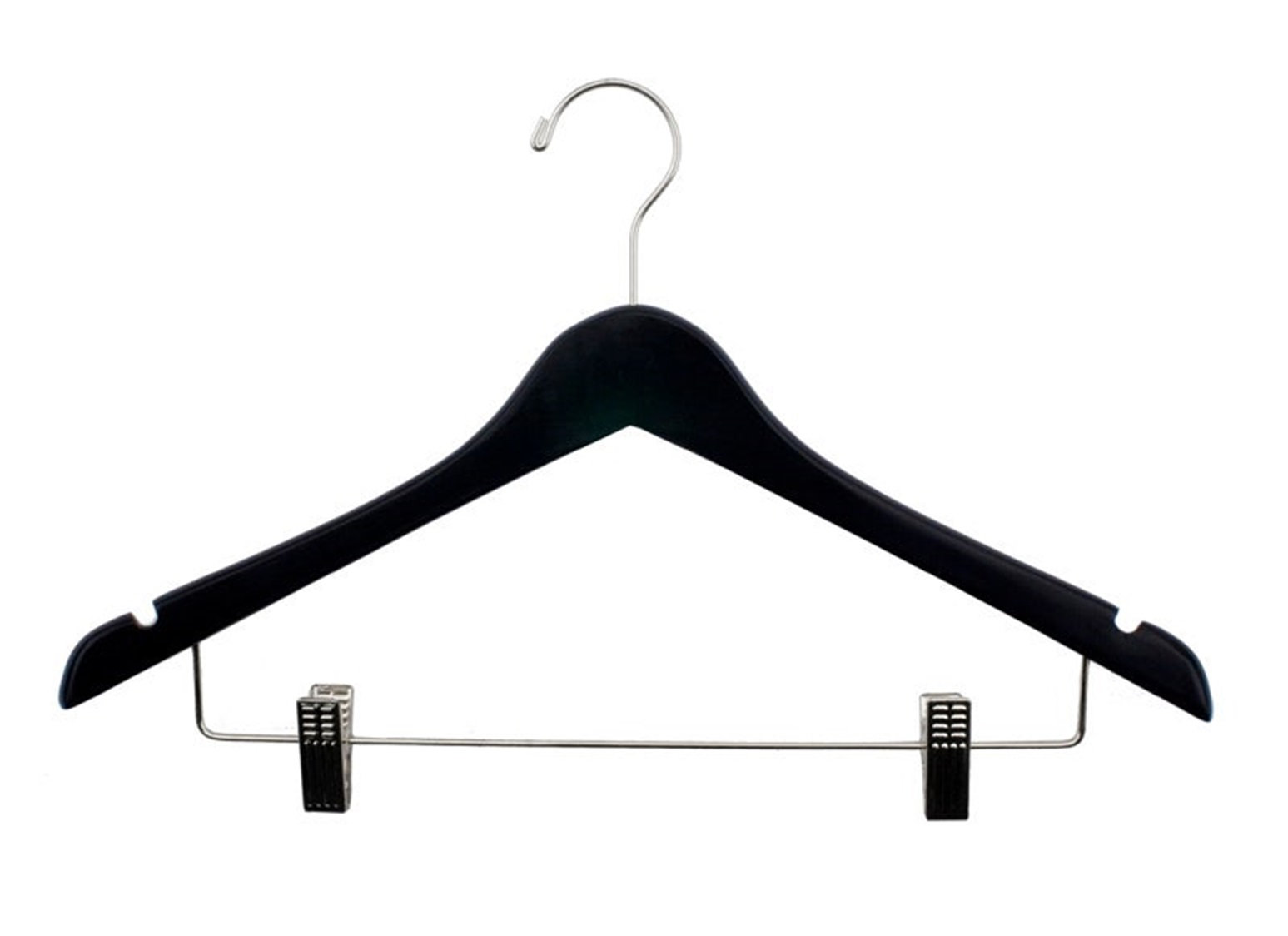 NAHANCO Wood Hangers with Clips Wayfair