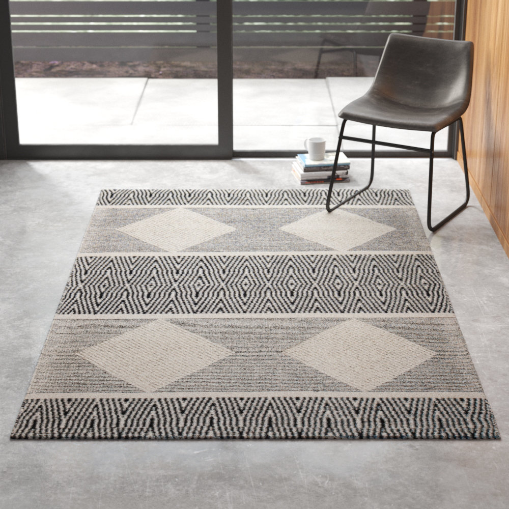 Hand Woven Black White Area Rug Hand Woven Black White Area Rug
