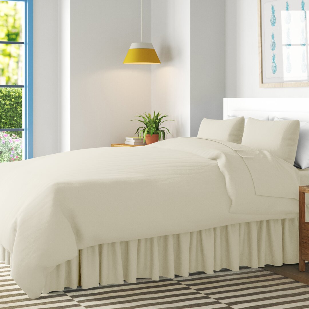 180 Thread Count Bed Valance white