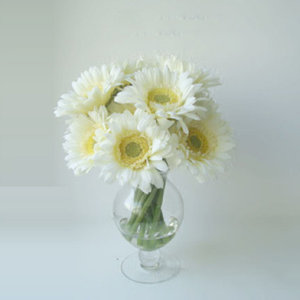 Gerbera Daisies Floral Arrangements in Glass Vase