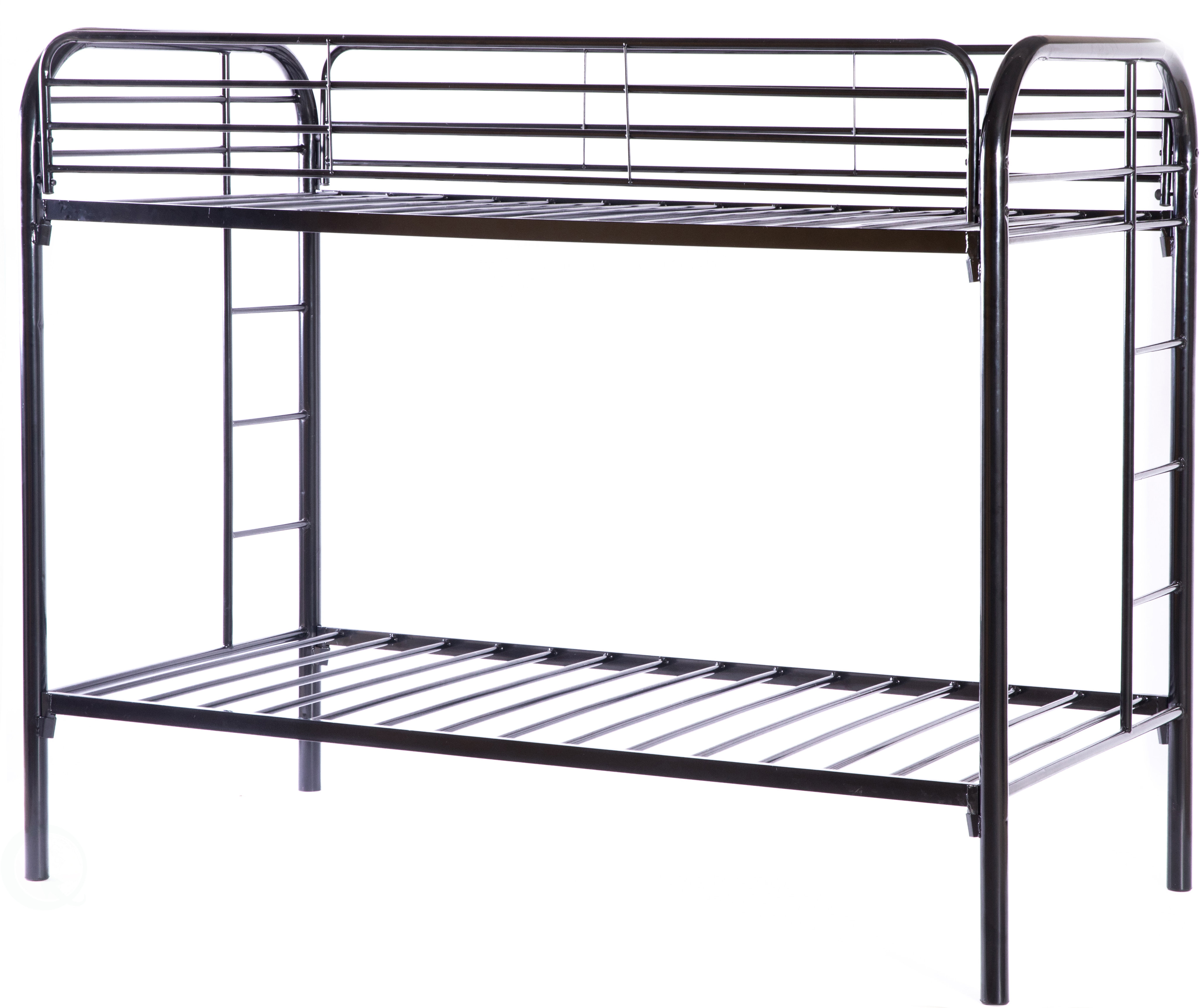 black double bunk bed