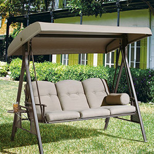 Rohrbaugh 3 Seat Outdoor Porch Swing with Stand