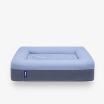 large blue dog bed