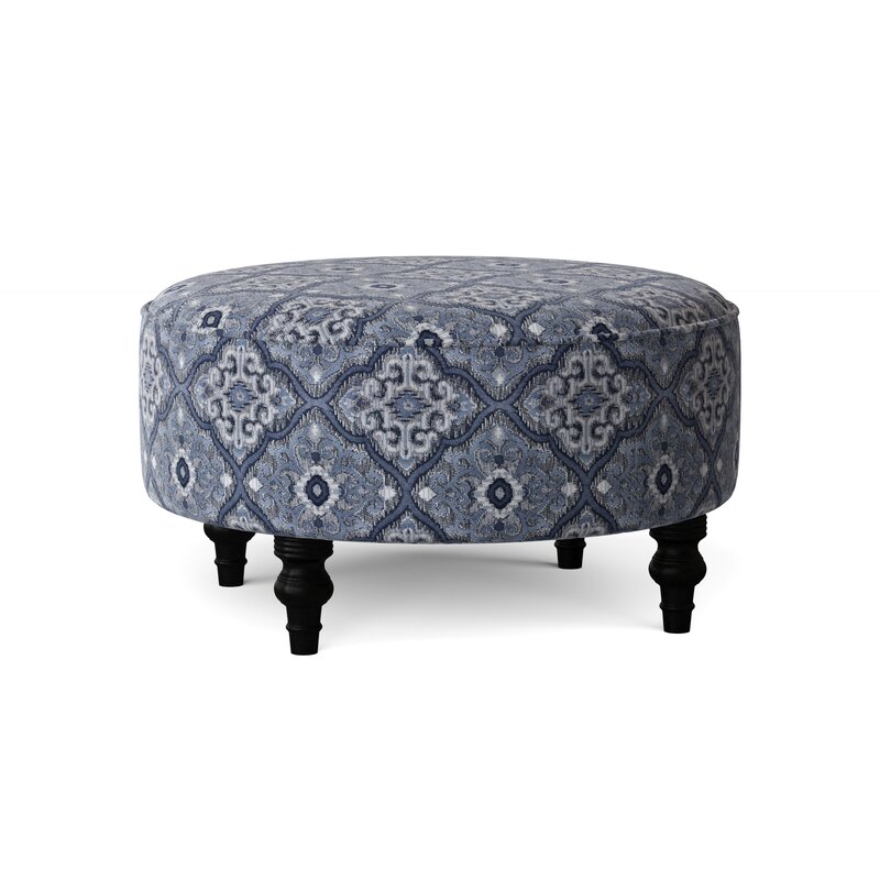 Canora Grey Hickmon 33" Round Floral Cocktail Ottoman ...