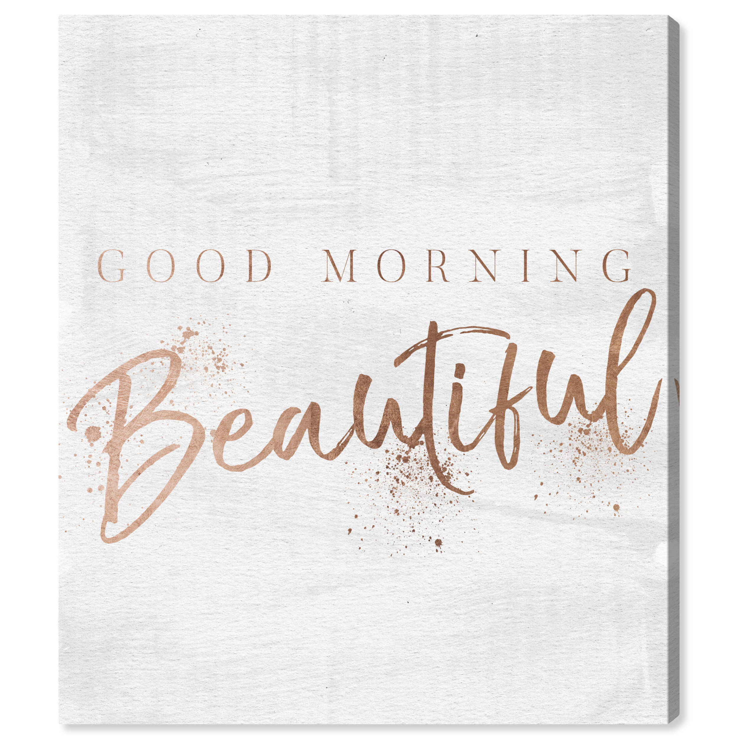 Mercer41 Good Morning Beautiful Rose Gold Wrapped Canvas Textual Art Print Reviews Wayfair Ca