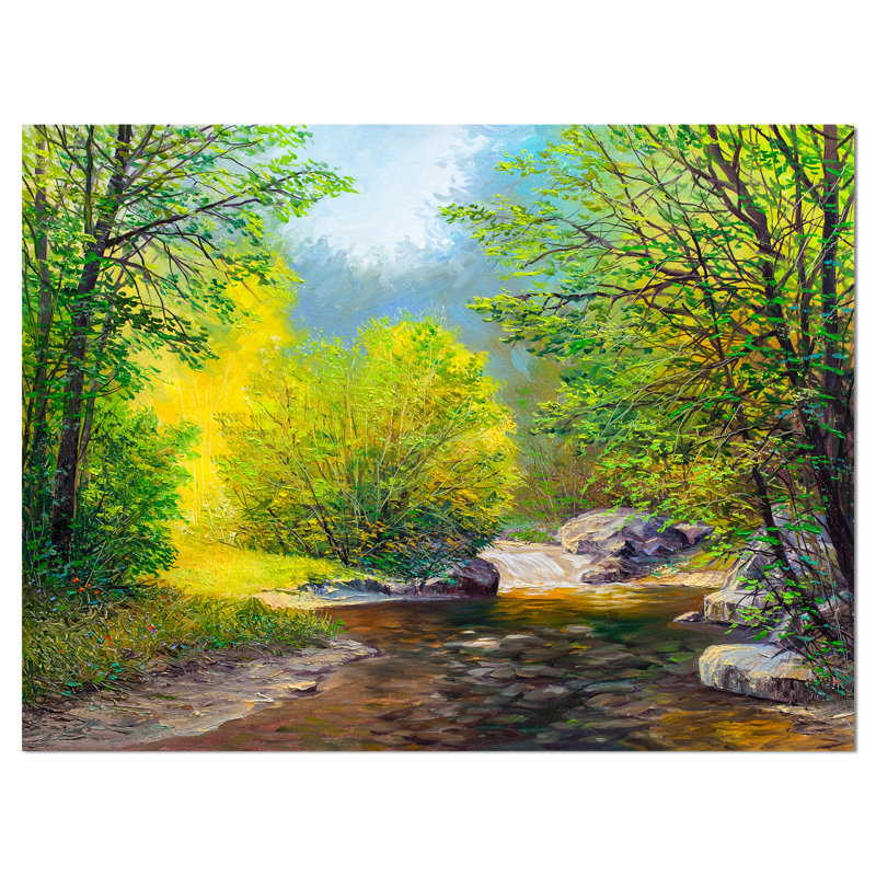 East Urban Home Summer Forest In Beautiful River Landscapes