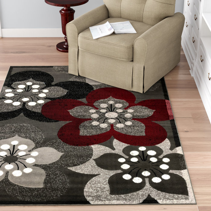 Winston Porter Everill Dark Gray Area Rug Reviews Wayfair Ca