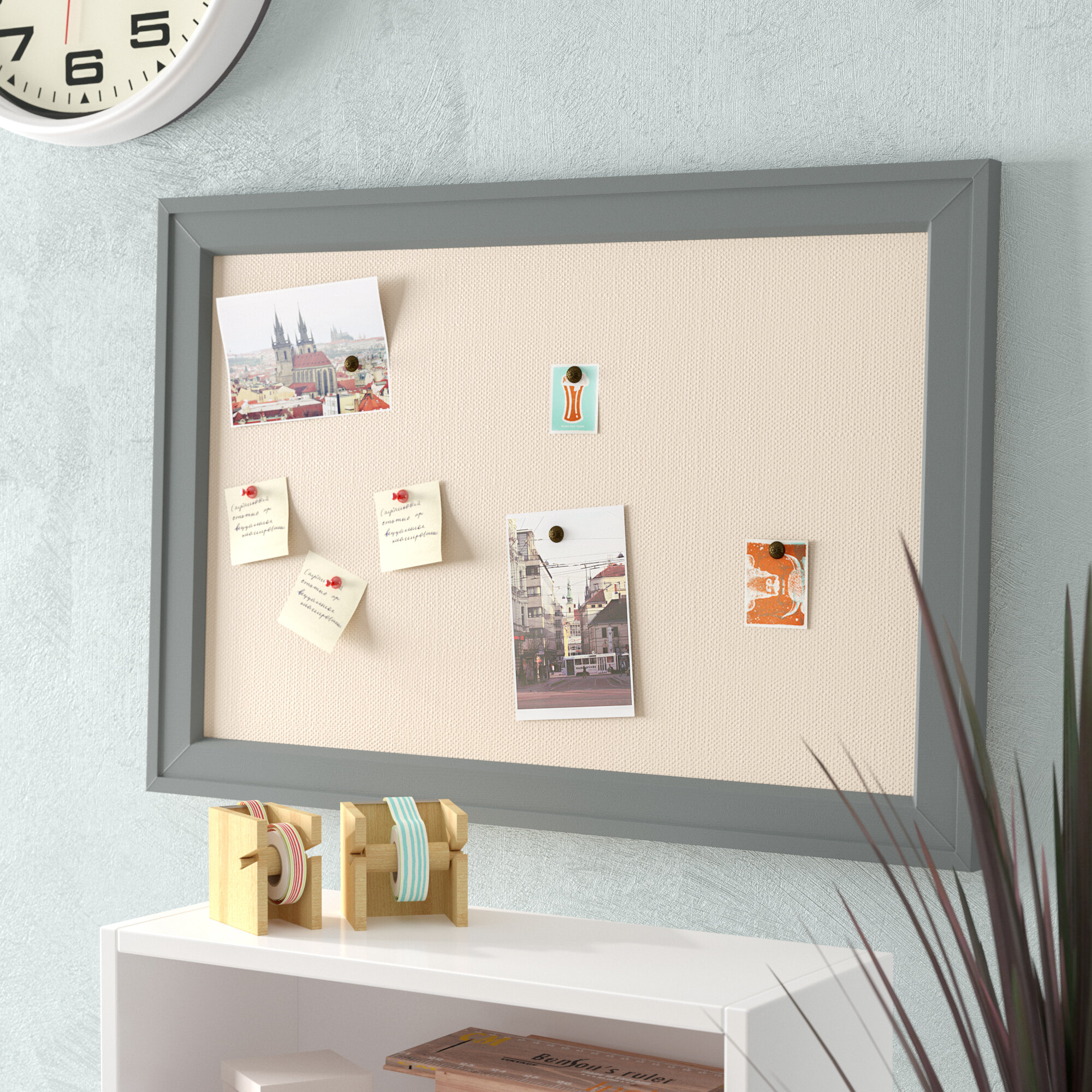 Three Posts Teen Contemporary Wall Mounted Bulletin Board