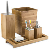 Tous Les Accessoires De Salle De Bain Materiau Bois Wayfair Ca