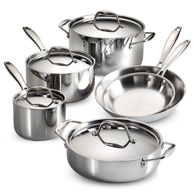 Tramontina Tri-Ply Clad Gourmet 10 Pc Cookware Set INCOMPLETE 