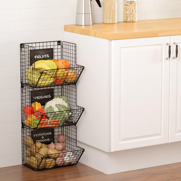 Hanging Fruit Basket For Kitchen Pantry Organization And Storage, Over The  Door Organizer For Fruit And Vegetable Storage,3 Tier Fruit Basket Modular/  ...
