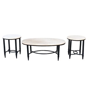 Acantha Iron 3 Piece Coffee Table Set by Canora Grey