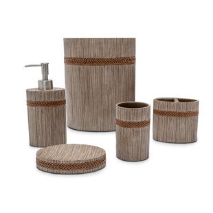 Go to store & view more images Michael Amini Michael Amini Carly 5 Piece Bathroom Accessory Set
