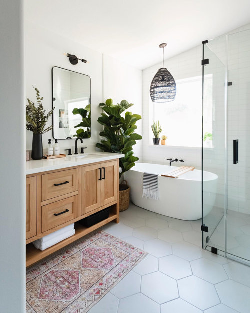 Pictures Of Bathroom Designs : 8 Small Bathroom Designs You Should Copy Small Bathroom Layout Small Bathroom Remodel Transitional Bathroom Design : Search more tile ideas for bathroom tile flooring, walls, shower designs, bathtub & bathroom countertops.