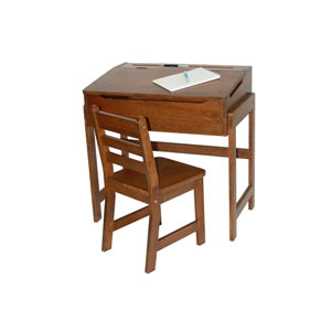 Alexa Kids' Desk and Chair Set in Walnut