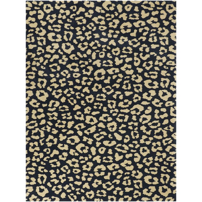 House of Hampton® Calgary Animal Print Navy Area Rug & Reviews | Wayfair