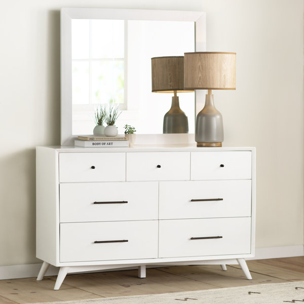 AllModern Williams 7 Drawer Double Dresser with Mirror ...