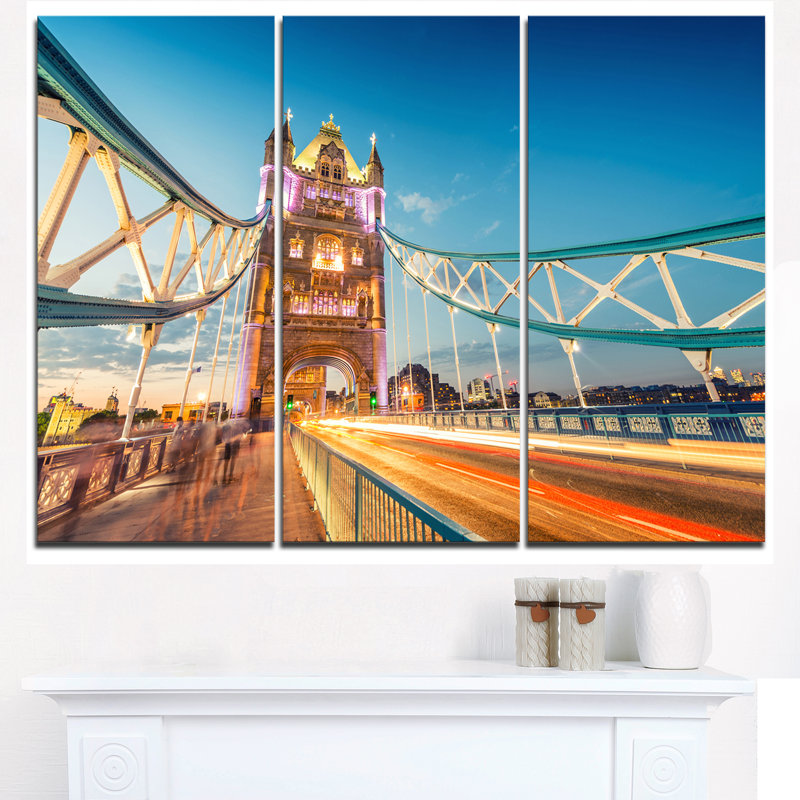 Designart Beautiful View Of Tower Bridge London 3 Piece Graphic